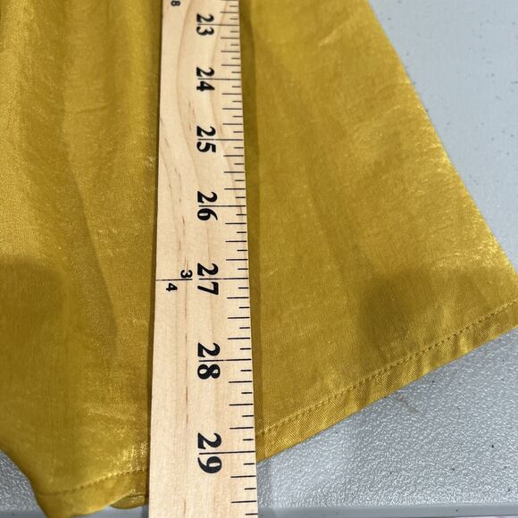 Show Me You Mumu Romper Small Yellow Gia Tie Front Flutter Sleeve Trendy Cute - Picture 9 of 11